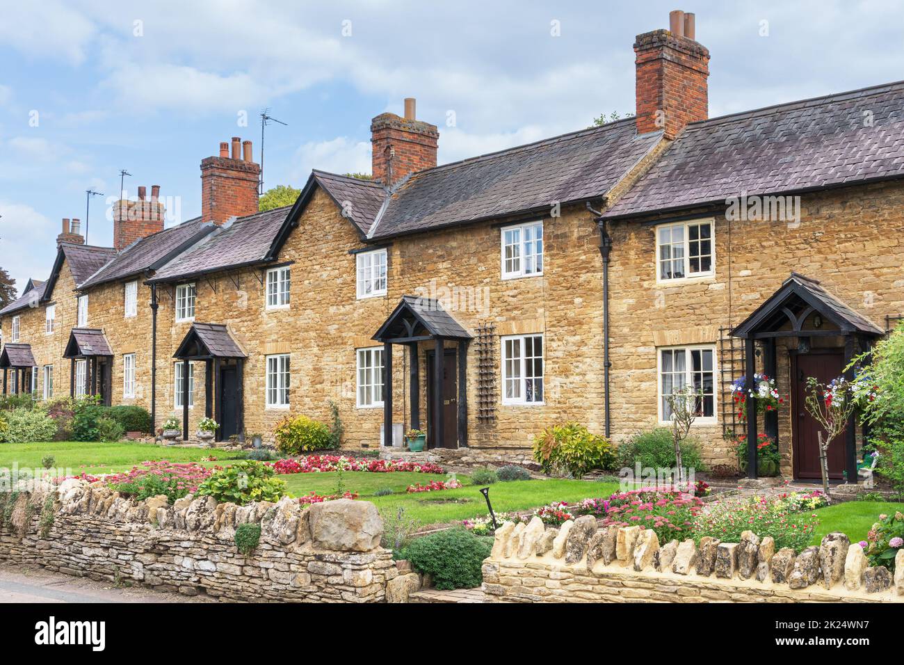 Le village pittoresque de Turvey dans le Bedfordshire Banque D'Images