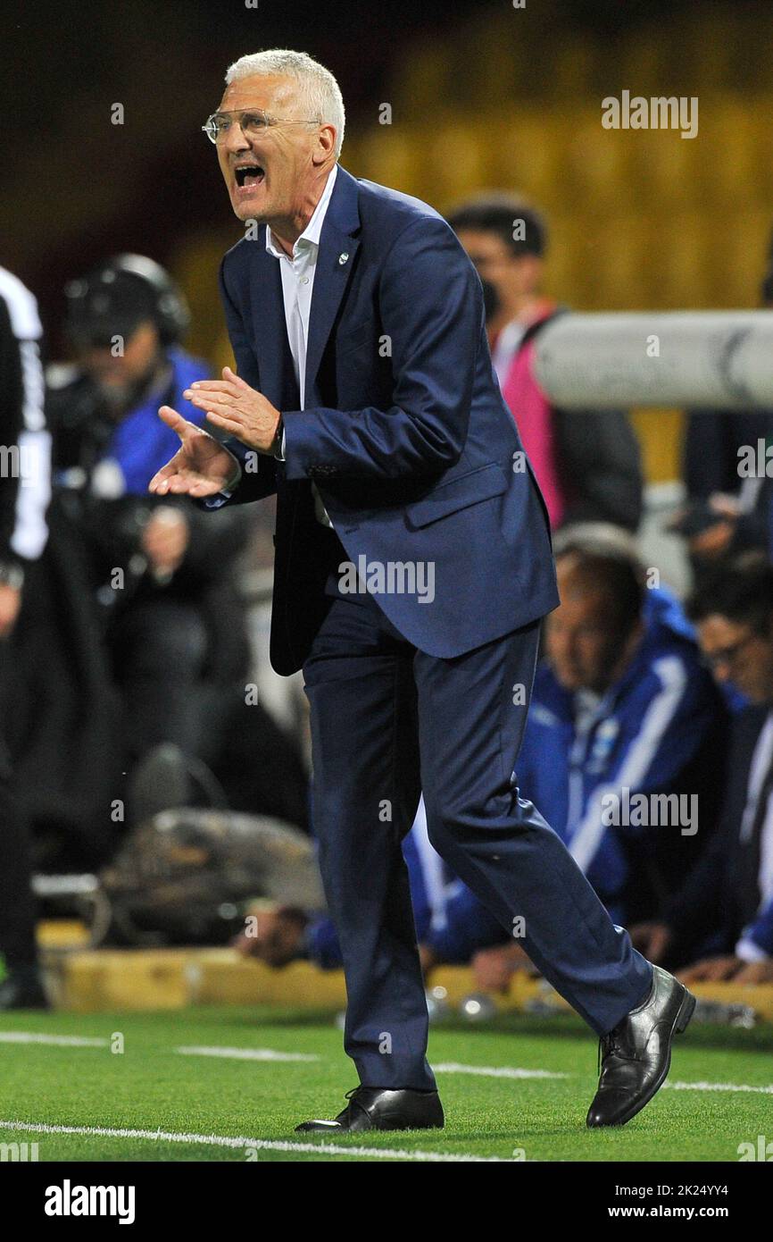 Roberto Venturato entraîneur de SPAL, pendant le match de la série italienne B ligue entre Benevento vs SPAL résultat final, Benevento 1, SPAL 2, match p Banque D'Images