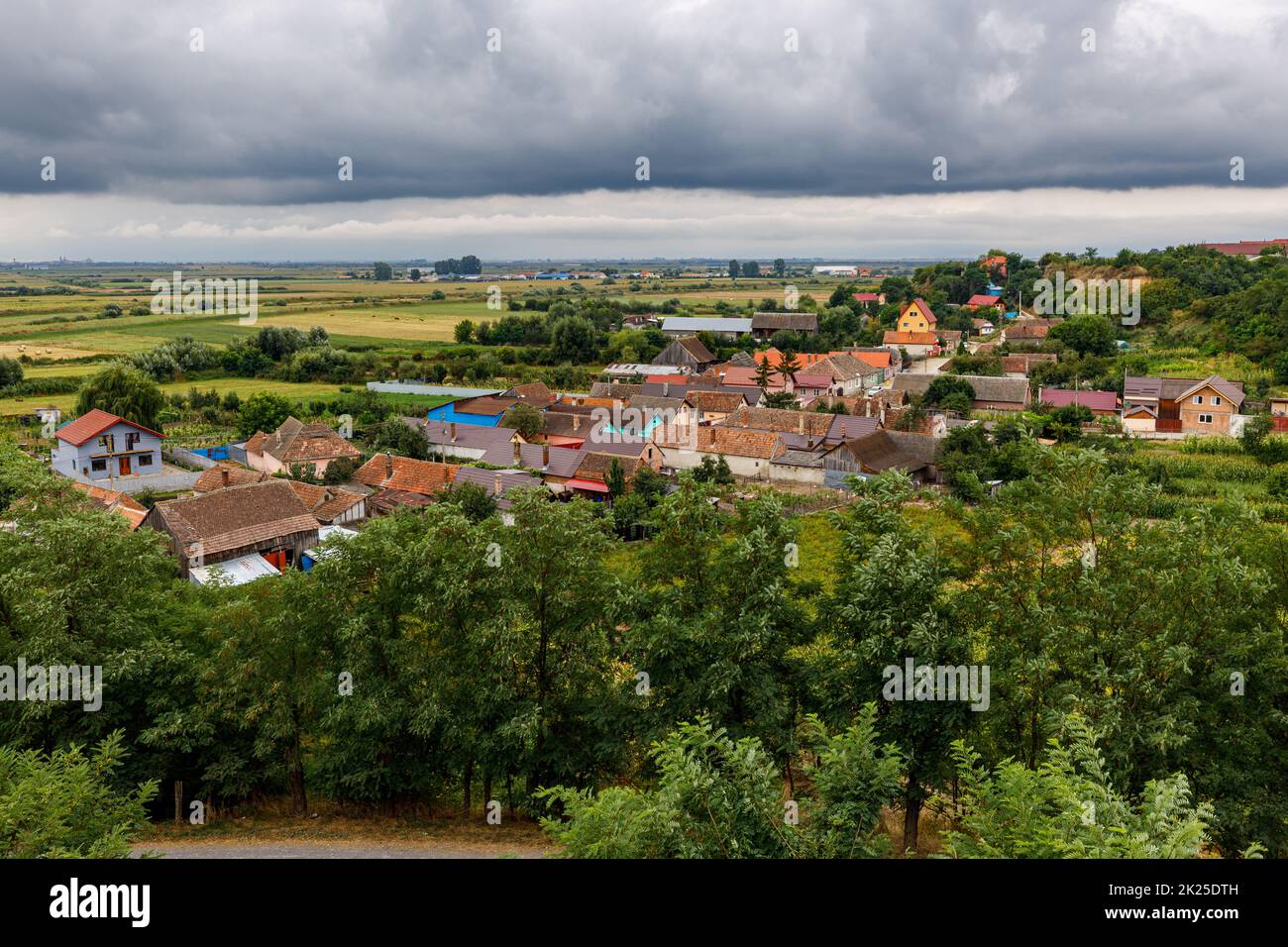 Le village de Feldiora Marienburg en Roumanie Banque D'Images