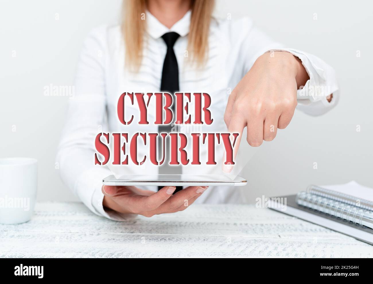 Texte montrant inspiration Cyber Security. Business IDEA protéger un système informatique contre les accès non autorisés Développeur discuter de la mise à niveau de Gadget, présenter les spécifications techniques Banque D'Images
