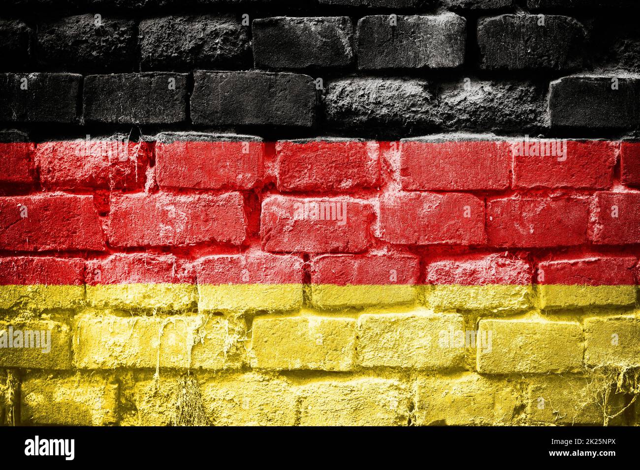 L'Allemagne grunge le drapeau sur le mur de briques Banque D'Images