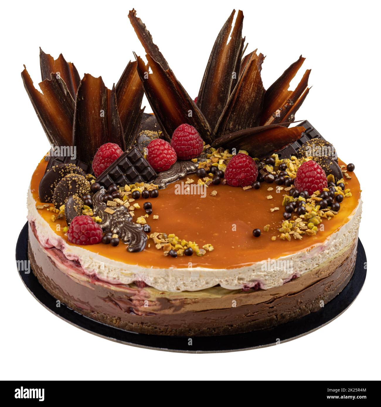 Gâteau à la mousse au chocolat tricolore Banque D'Images