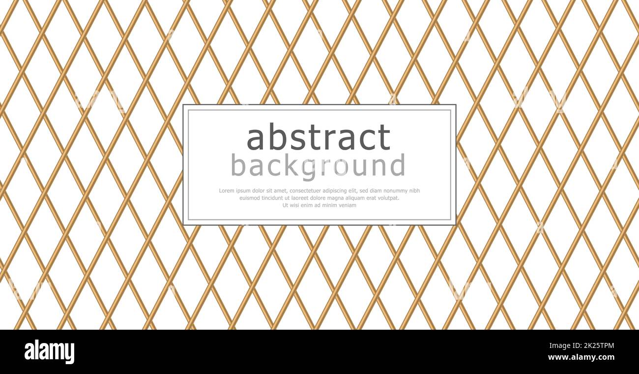 Carte postale moderne de modèle de luxe abstrait pour les affaires ou la présentation avec des lignes dorées sur fond blanc - Vector Banque D'Images