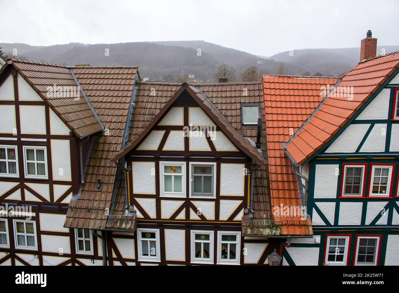 La ville de Bad Sooden Allendorf dans la vallée de Werra en Allemagne Banque D'Images