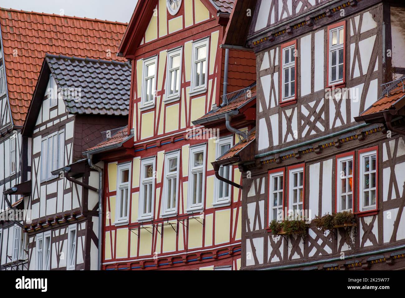 La ville de Bad Sooden Allendorf dans la vallée de Werra en Allemagne Banque D'Images