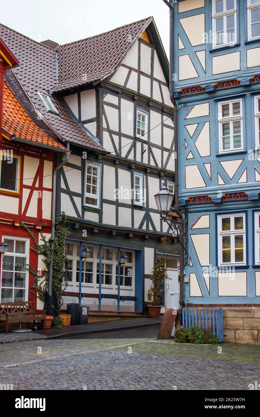 La ville de Bad Sooden Allendorf dans la vallée de Werra en Allemagne Banque D'Images