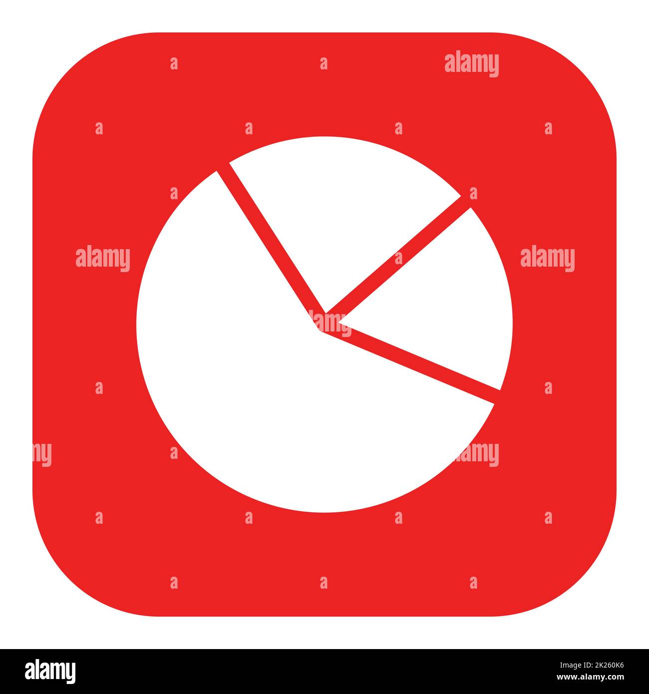 Graphique circulaire et icône d'application Banque D'Images