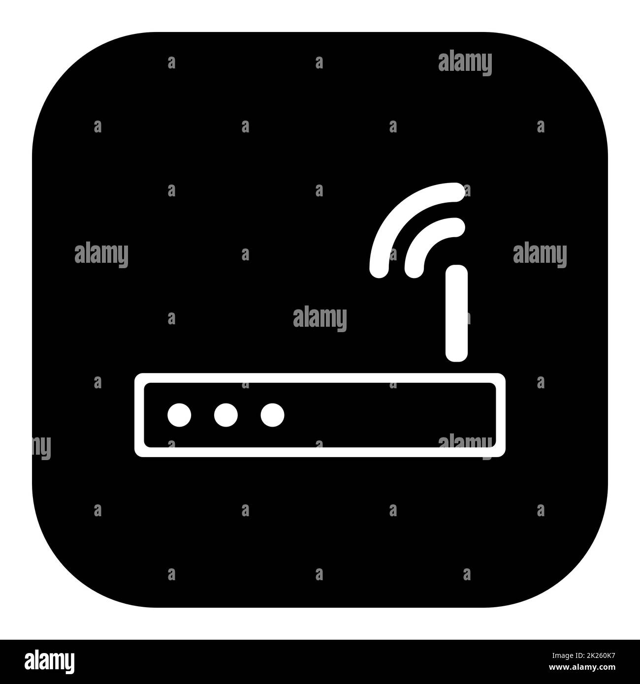 Icône du routeur et de l'application Banque D'Images