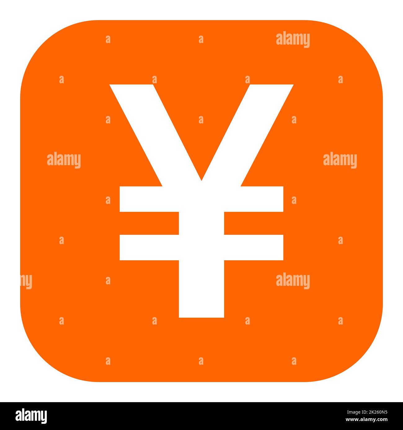 Yen et icône d'application Banque D'Images