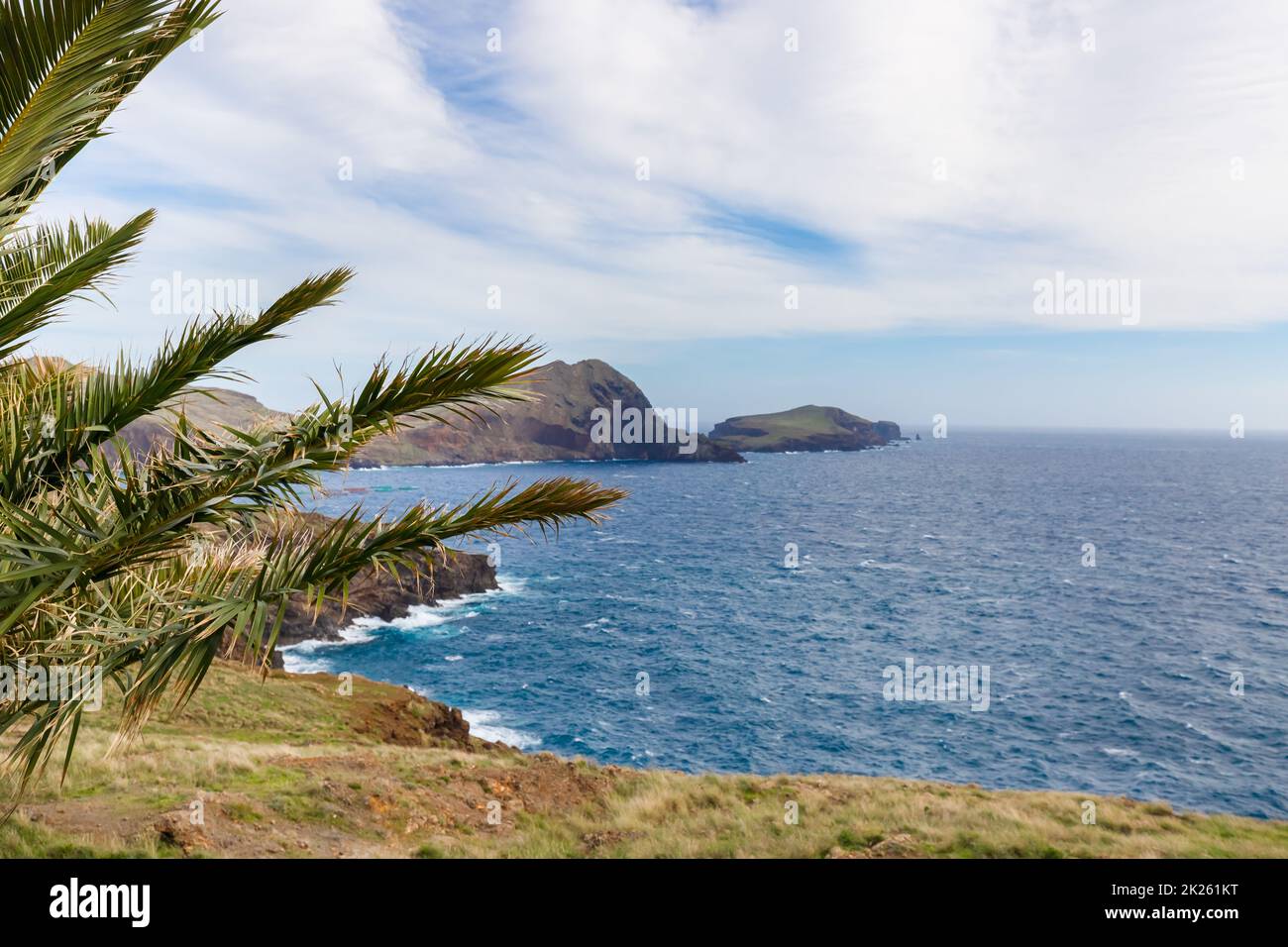 Vue idyllique sur le Ponta do Buraco sur l'île de Madère Banque D'Images