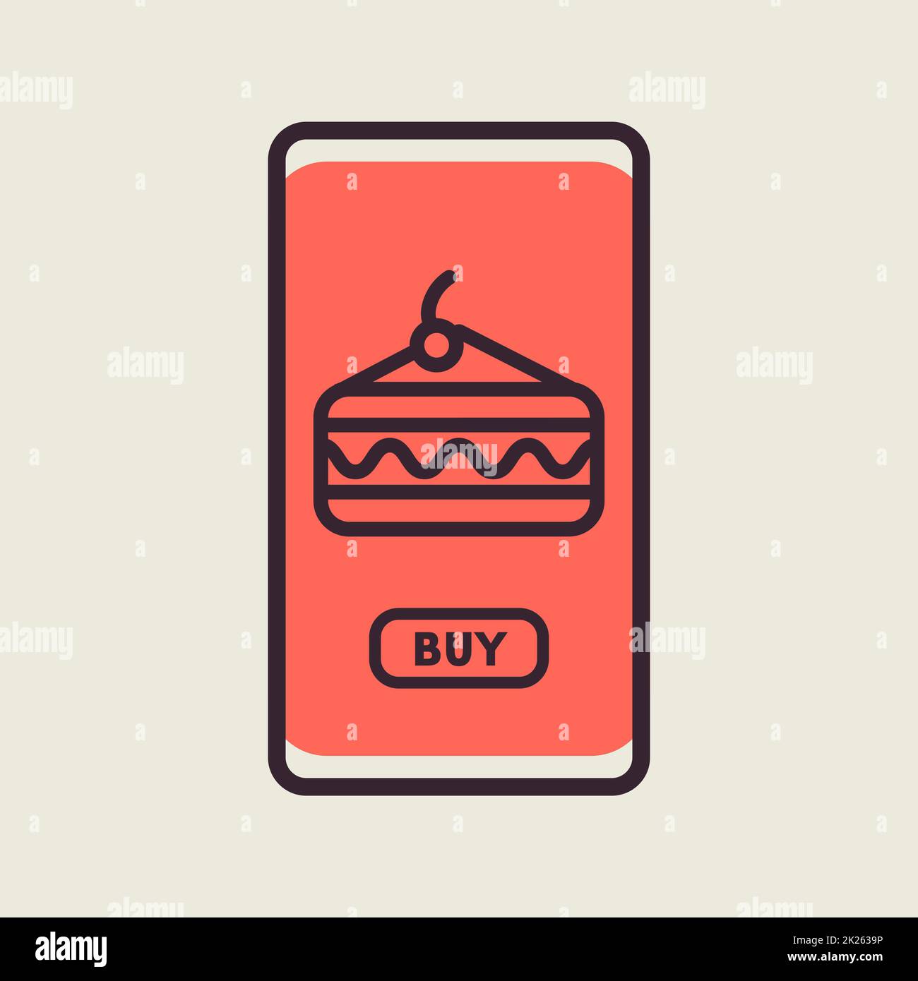 Icône de vecteur de service de livraison rapide de nourriture Banque D'Images