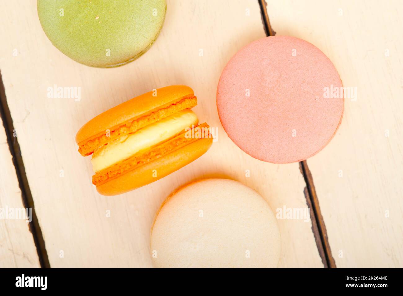 Colorful macarons français Banque D'Images