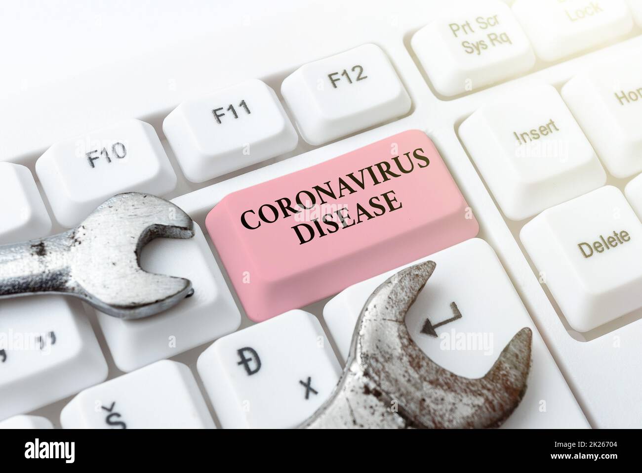 Écriture affichant le texte coronavirus Disease. Concept signification définie comme une maladie causée par un virus nouveau SARSCoV2 création d'un nouveau guide de programmation, saisie des codes source du programme Banque D'Images