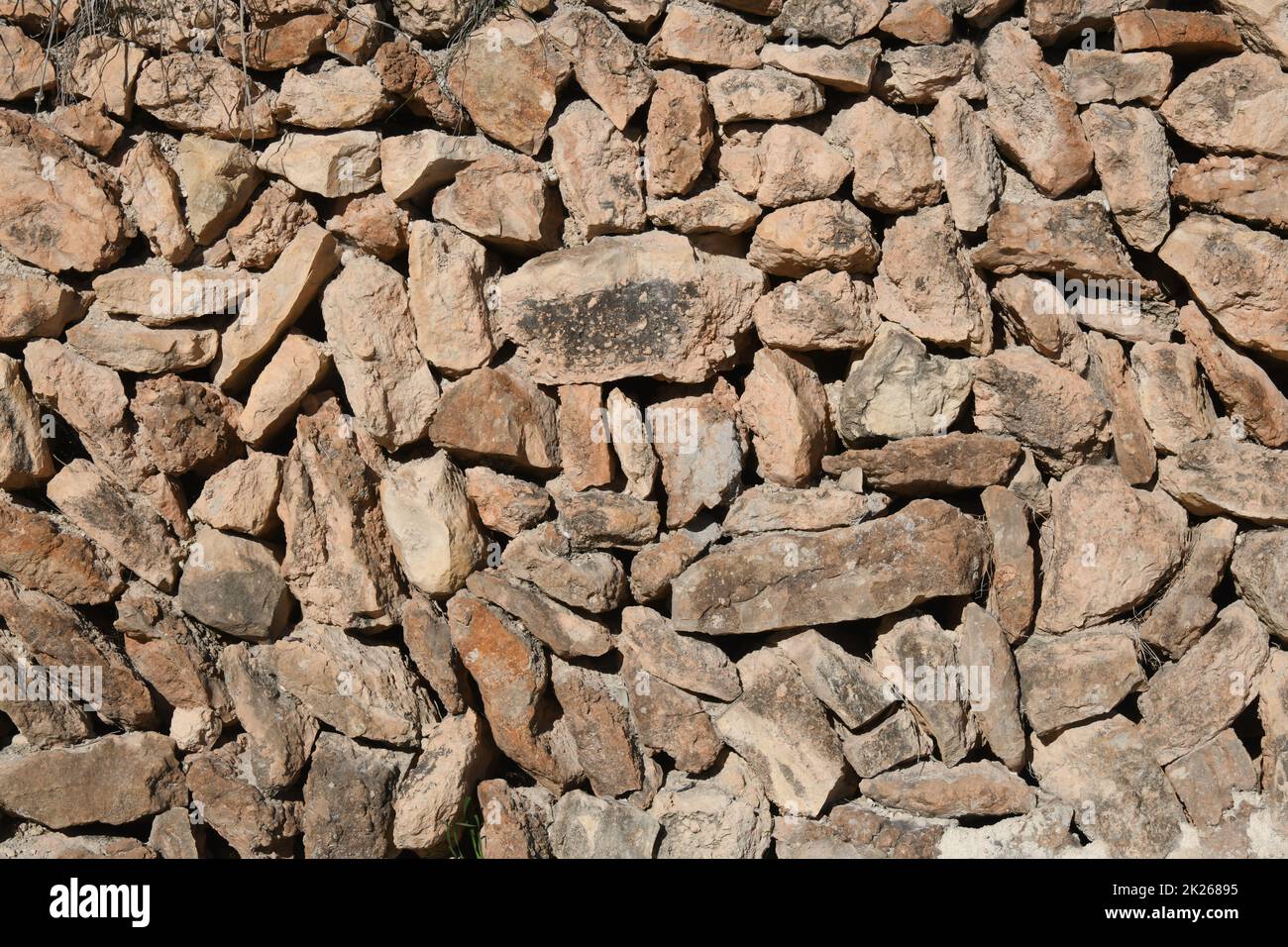 Un mur artificiel sans ciment dans la province d'Alicante, en Espagne Banque D'Images