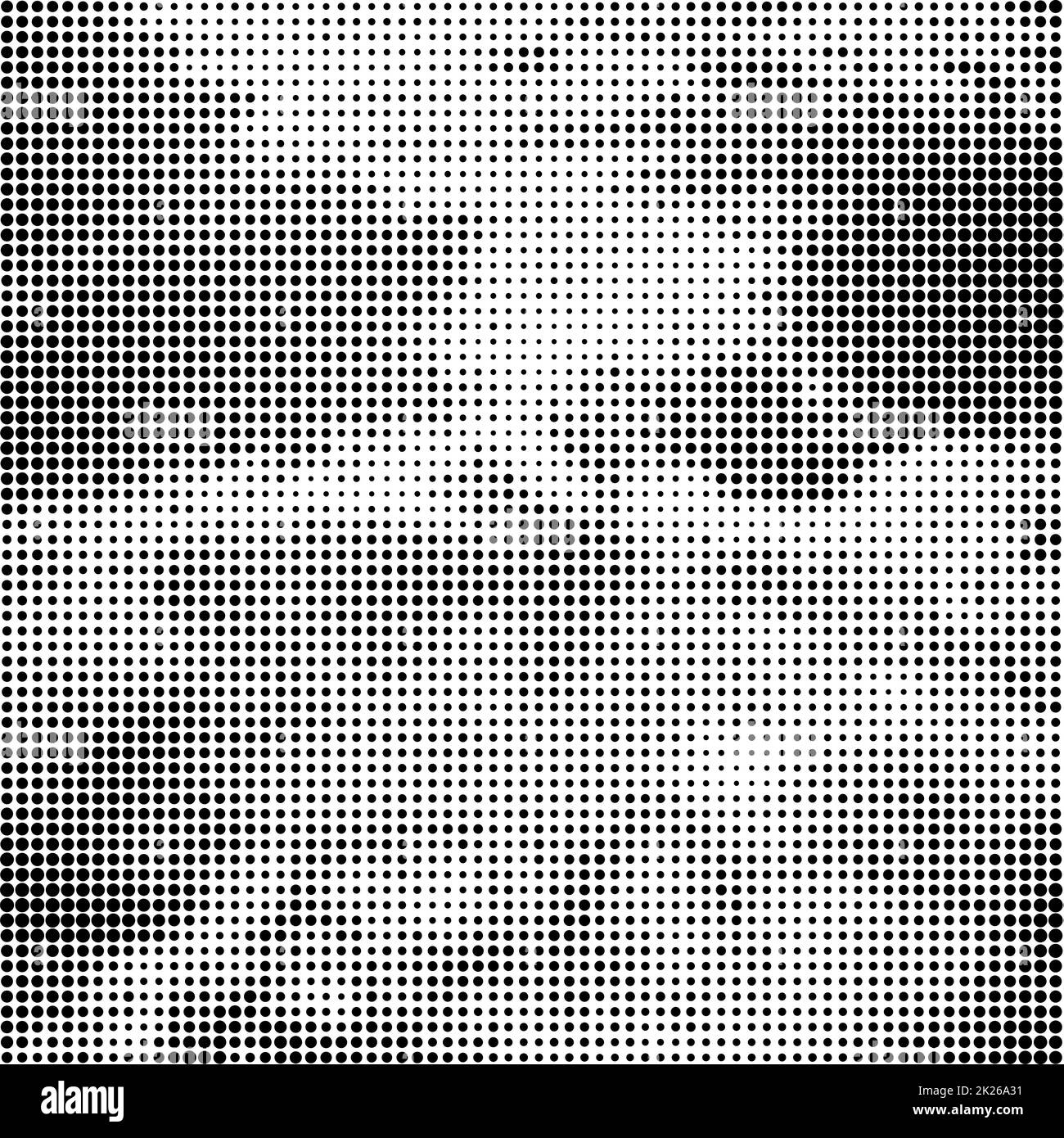 Modèle de demi-teinte. Ensemble de points. La texture en pointillés sur fond blanc. Grunge Overlay Modèle. La conception linéaire de détresse. Banque D'Images