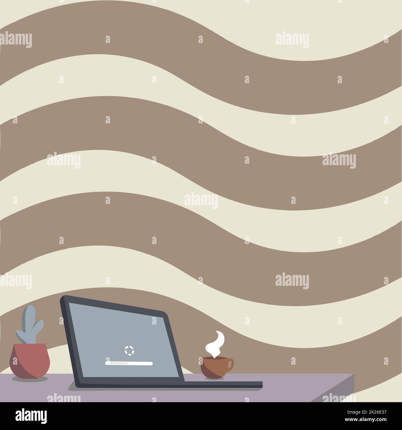 Bureau dessin avec porte-stylo d'ordinateur portable et un bloc-notes ouvert et vierge disposé correctement. Comtter Top Design clavier et pile de moniteurs de crayon Bloc-notes vide. Banque D'Images