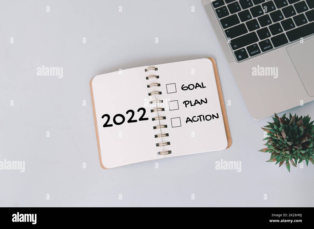 Objectifs Pour 2022 écrits Sur Le Bloc-notes Modèle De Liste Cible Isolé  Motivation De La Planification Pour La Nouvelle Année