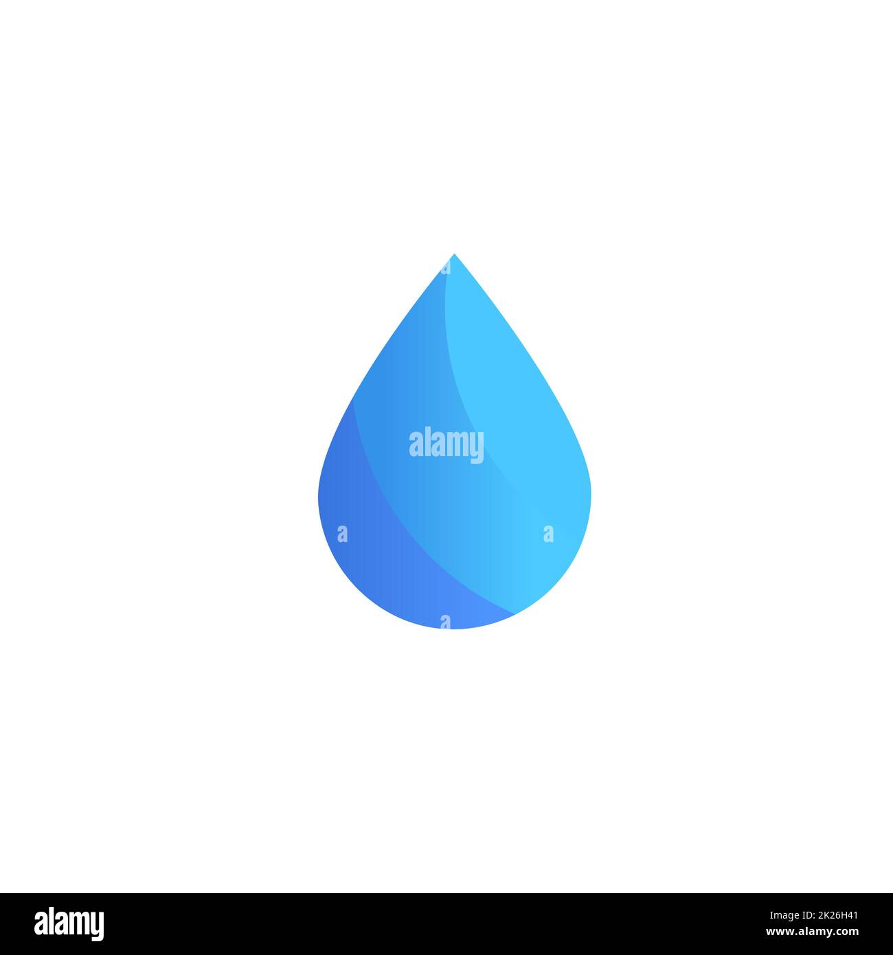 Icône vecteur eau. Logo goutte modèle. La conception de l'emblème de l'entreprise. Résumé symbole bleu sur fond blanc. Les vecteurs. Banque D'Images