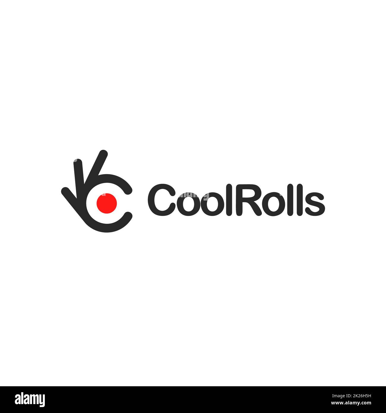 Rolls et sushi restaurant japonais. Le Japon cool food icône. Symbole ok, ok logo vector, de haute qualité Banque D'Images