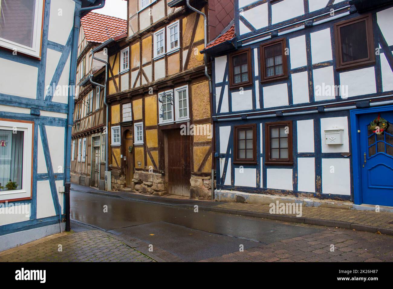 La ville de Bad Sooden-Allendorf dans la vallée de Werra en Allemagne Banque D'Images