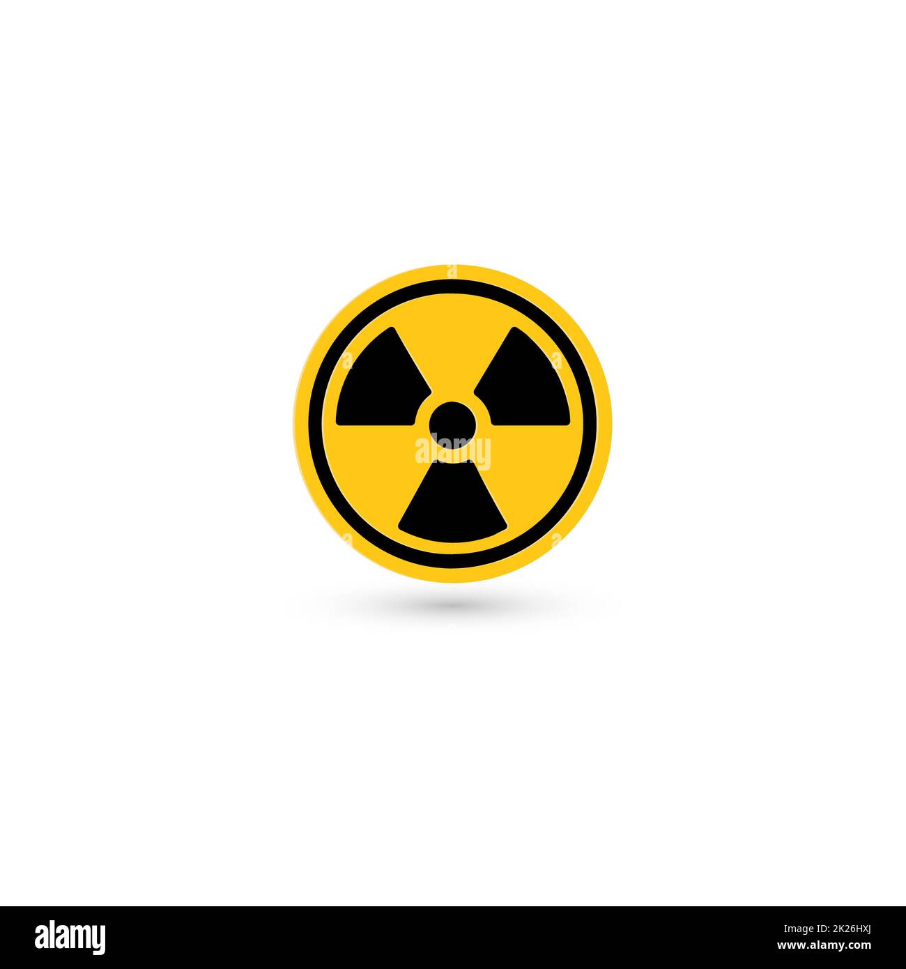 Icône toxique. Pictogramme de rayonnement. Symbole d'avertissement de danger biologique. Logo chimique isolé simple Banque D'Images