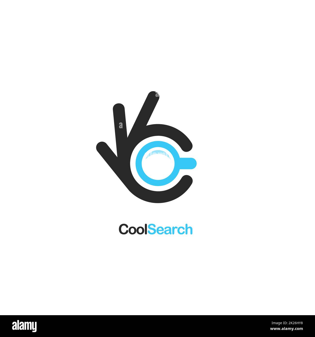 L'icône de recherche. Symbole ok, ok logo vector, de haute qualité Banque D'Images