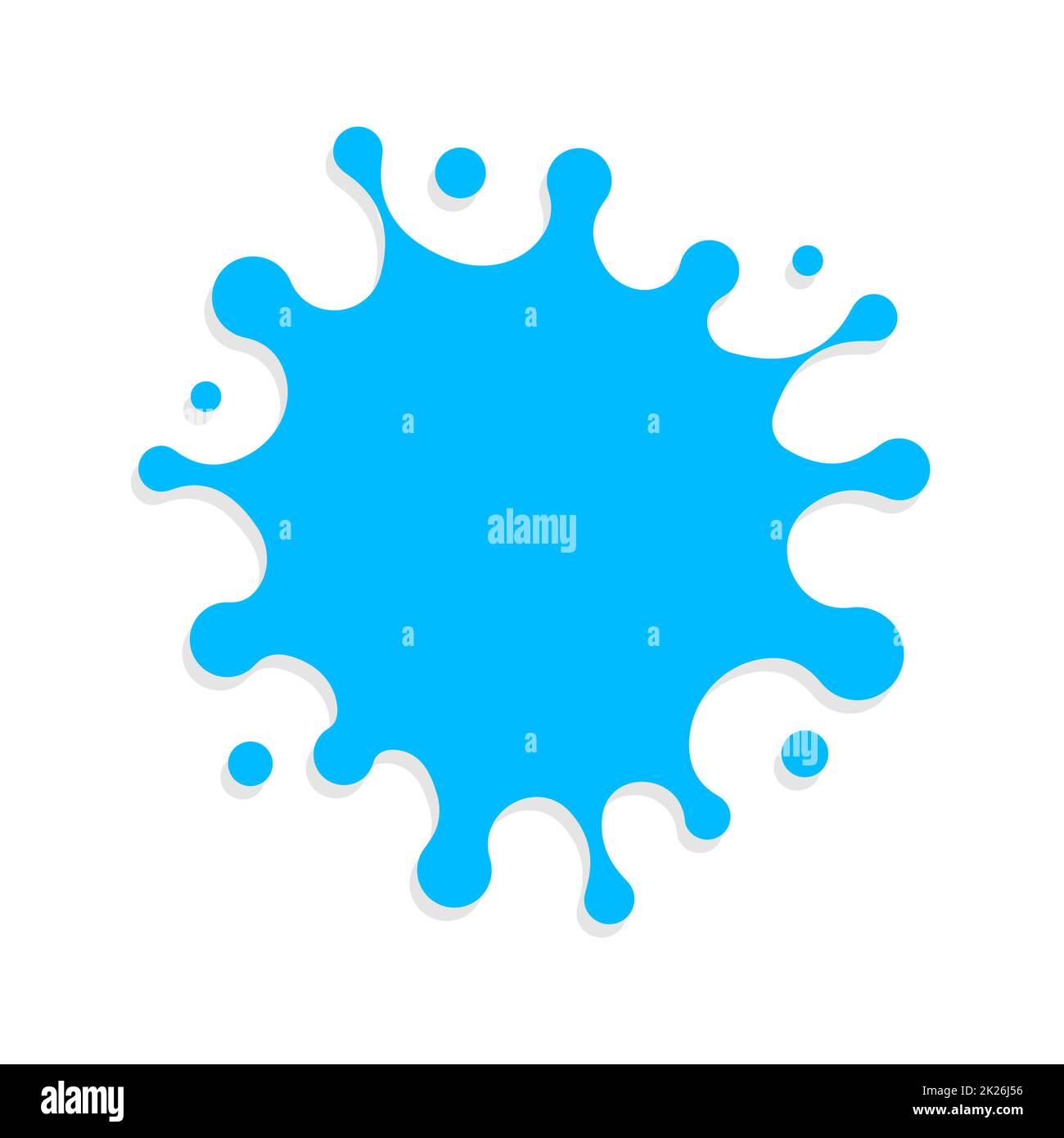 L'eau douce splash vector icône. White blot, drop illustration. Logo de l'eau modèle. Conception de panneau peinture bleue. Banque D'Images