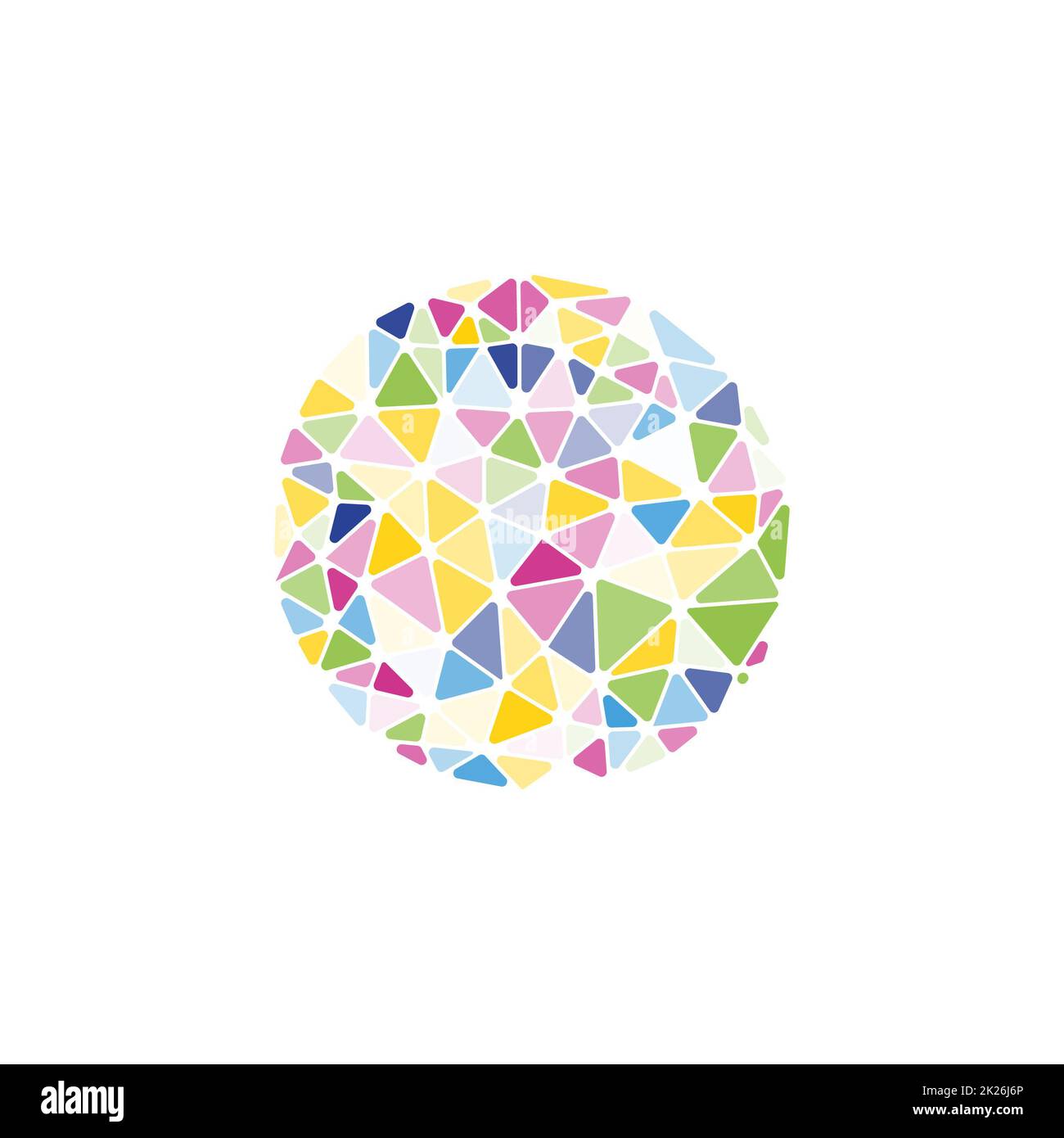 Vecteur rond isolé. Composition abstraite, construction polygonale, points et lignes de connexion, arrière-plan d'espace, illustration vectorielle EPS 10. Maillage filaire Elément polygonal rompu. Sphère. Banque D'Images