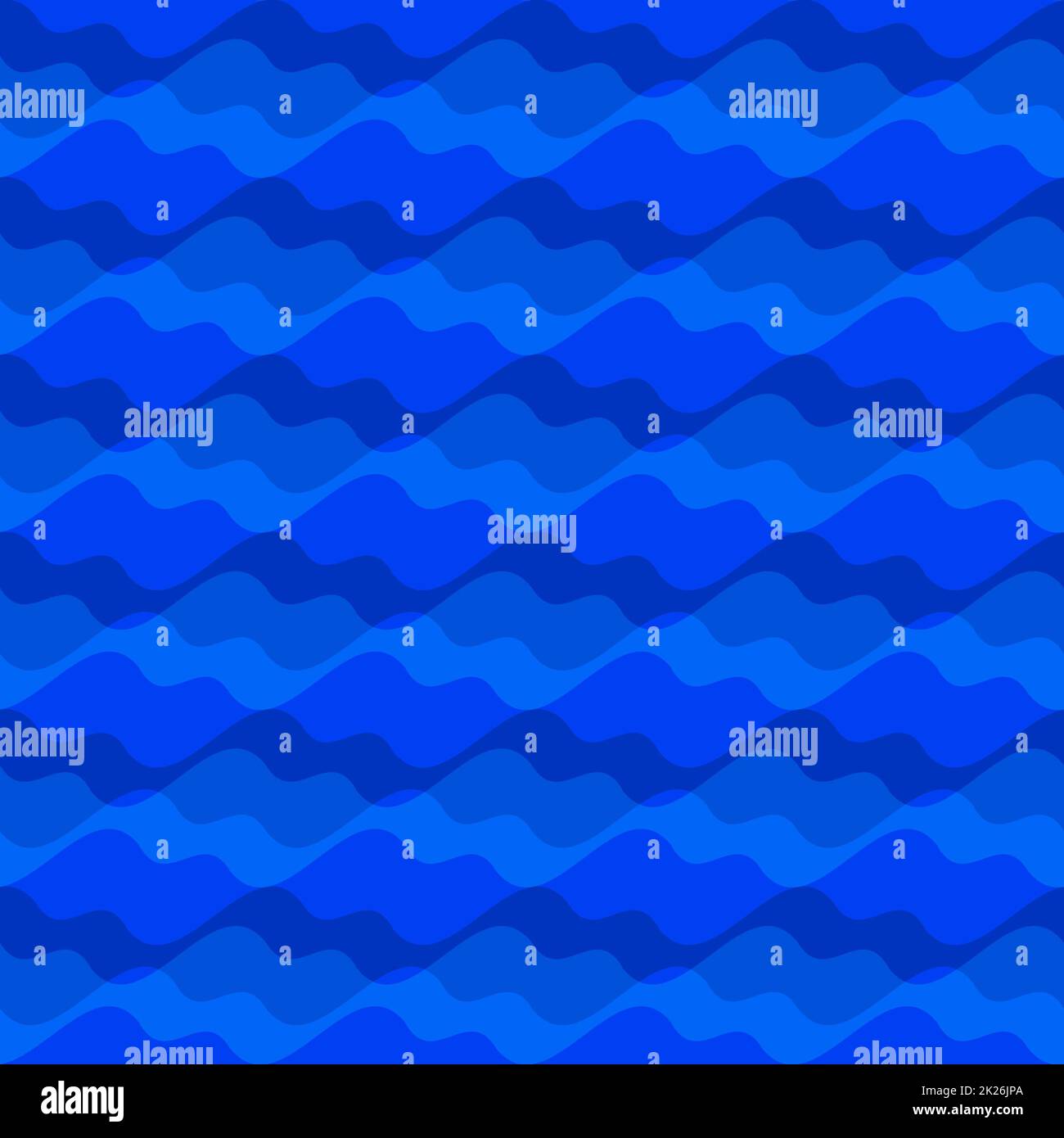 Texture vectorielle sans couture vague de mer. Arrière-plan bleu. Vagues de l'océan. mer agitée. Eau du vent. La rivière ondule. Motif de vagues bleu. Des ondulations fluides. Banque D'Images