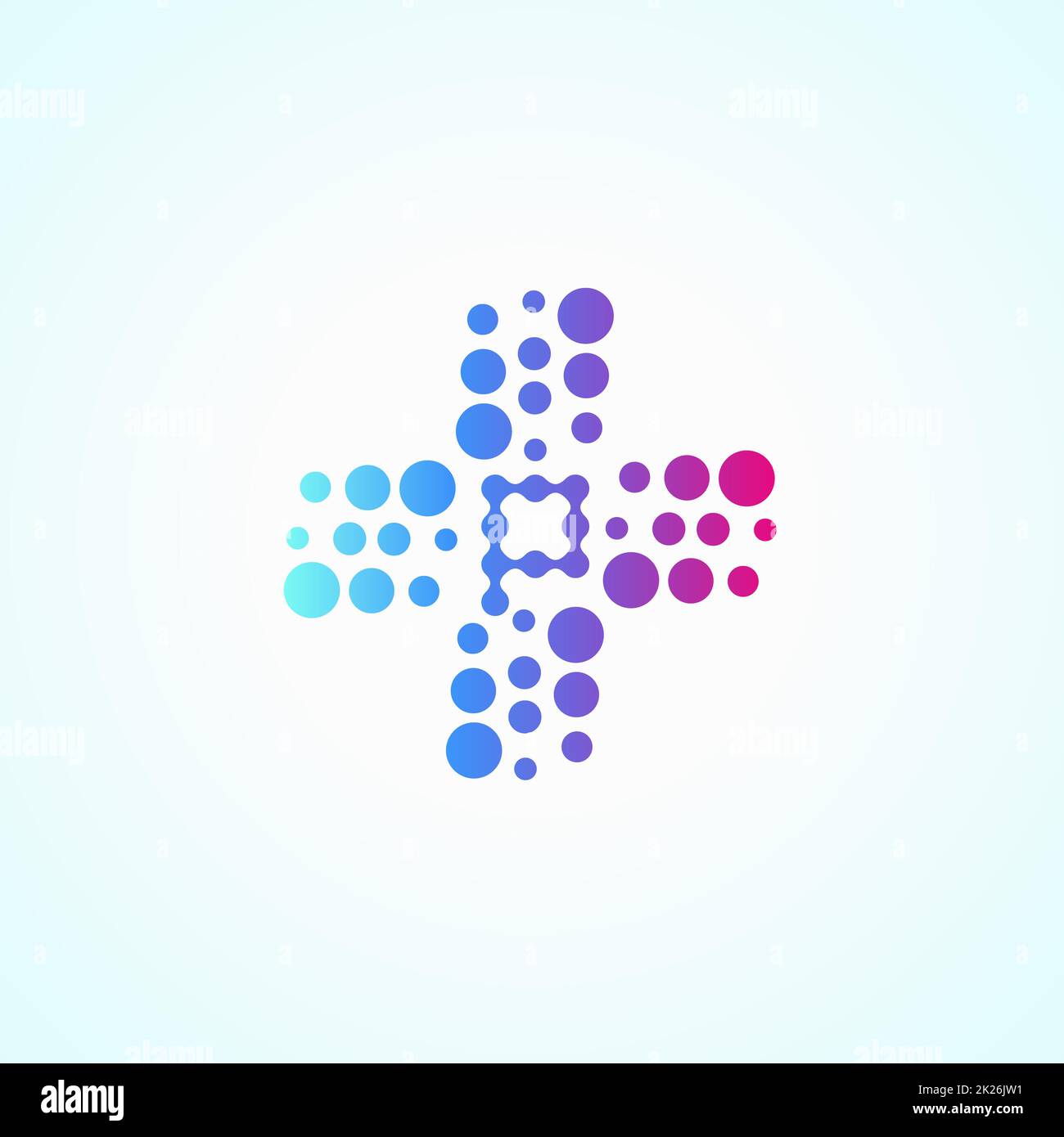 Lettre P. pharmacie coloré violet lumière logotype, magasin médicaments bulles icône, concept de pharmacien et le logo vecteur de chimiste Banque D'Images