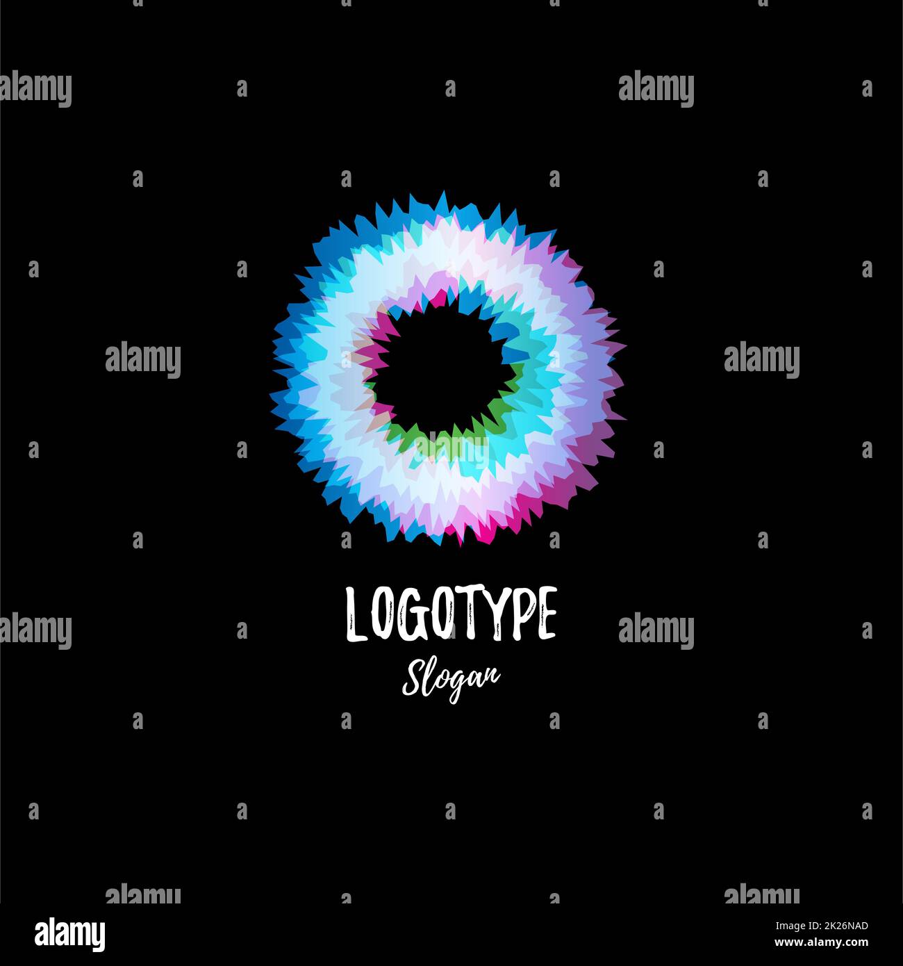 Roue de couleurs, anneau, cercle. La vibration. Abstract vector logo. Banque D'Images