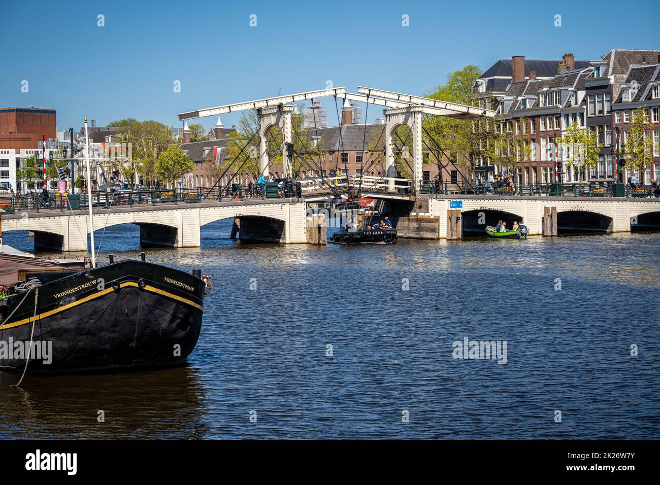 De magere brug ou ‘pont de shinny’, Amsterdam Banque D'Images