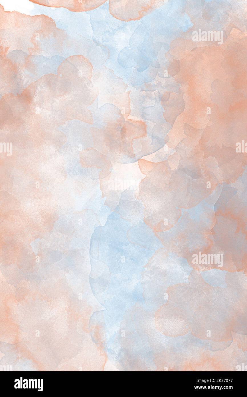 Fond aquarelle dans les tons jaune, rouge, orange et rose Banque D'Images
