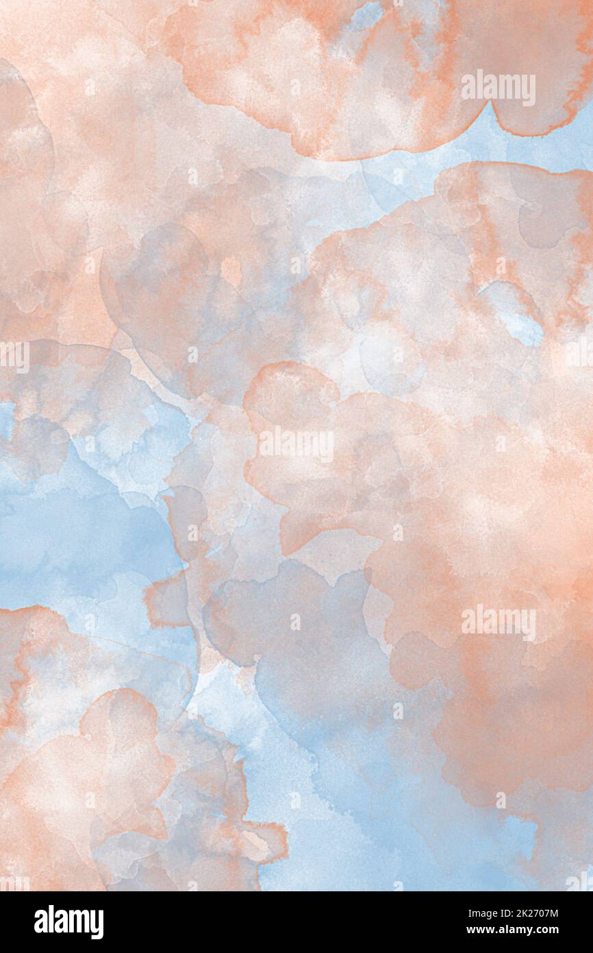 Fond aquarelle dans les tons jaune, rouge, orange et rose Banque D'Images