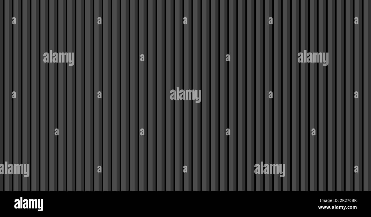 Arrière-plan panoramique industriel sombre, nombreuses lignes verticales - Vector Banque D'Images