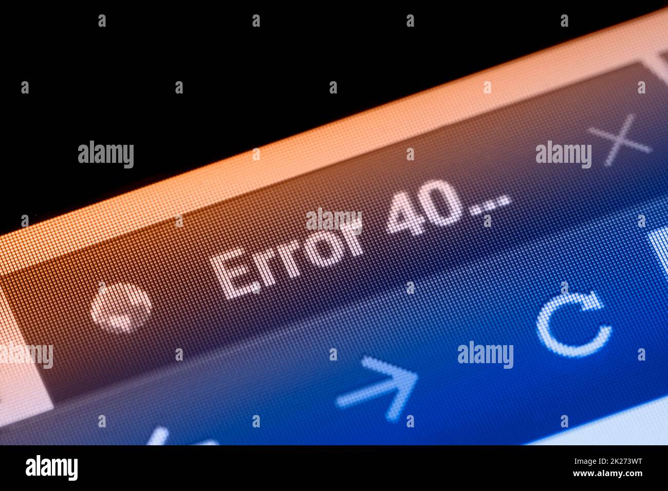 erreur 404 sur un écran Banque D'Images