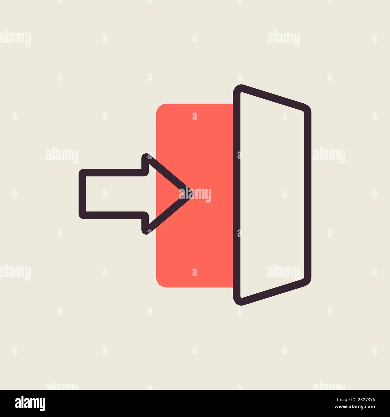 Icône de connexion dans un style plat tendance Banque D'Images