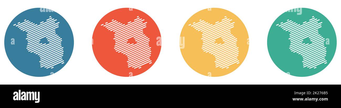 Bannière colorée avec 4 boutons: Brandebourg - Etat fédéral en Allemagne Banque D'Images
