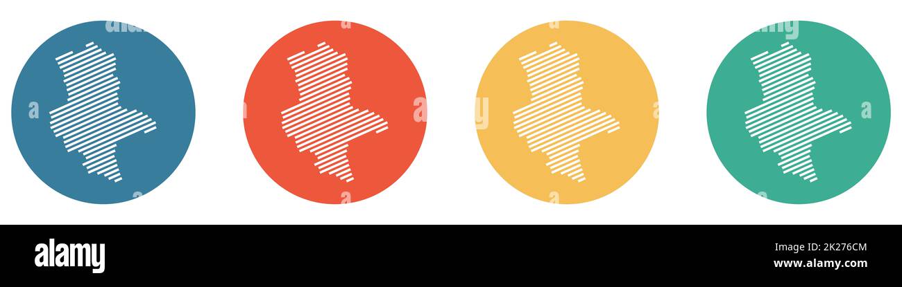 Bannière colorée avec 4 boutons: Sachsen-Anhalt - Etat fédéral en Allemagne Banque D'Images