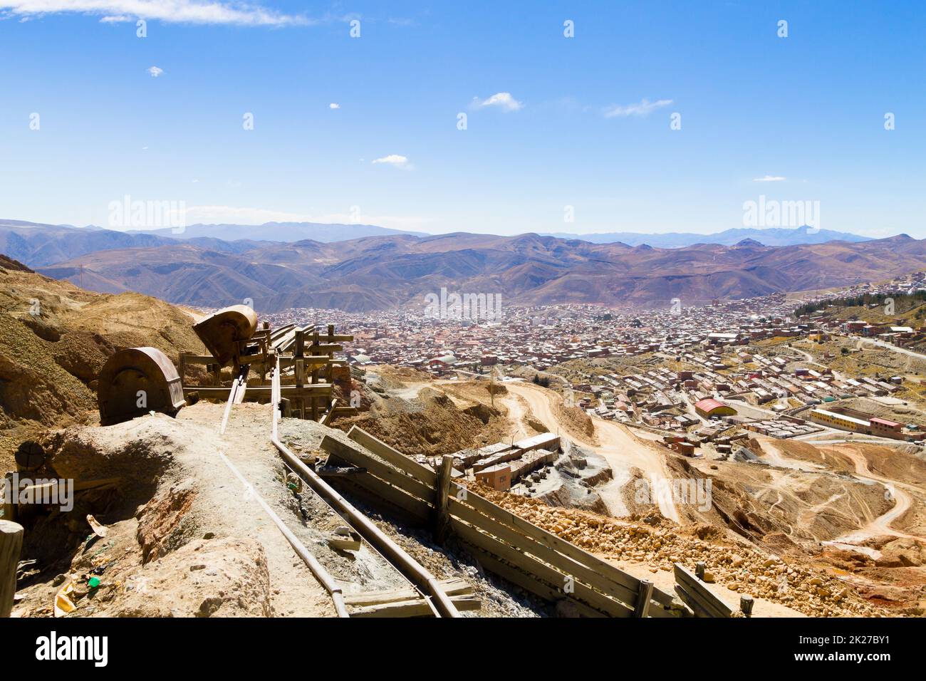 Vue aérienne de Potosi, Bolivie Banque D'Images