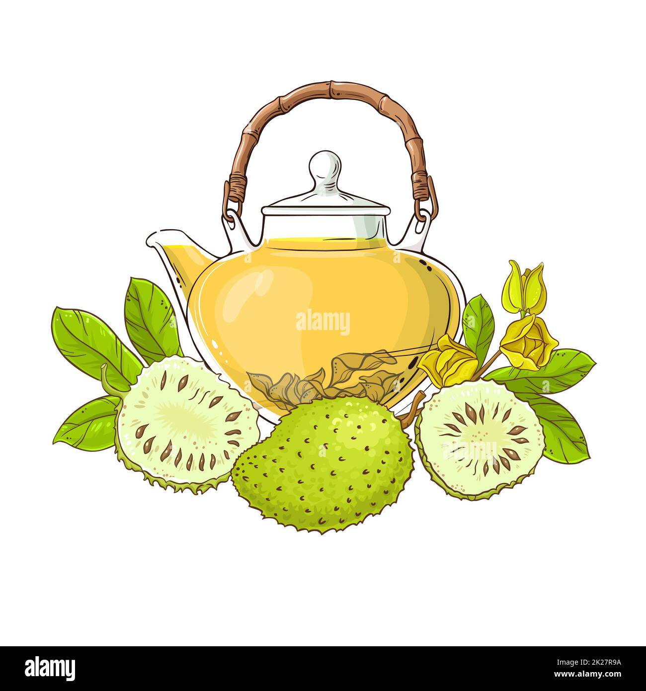 illustration du thé soursop Banque D'Images
