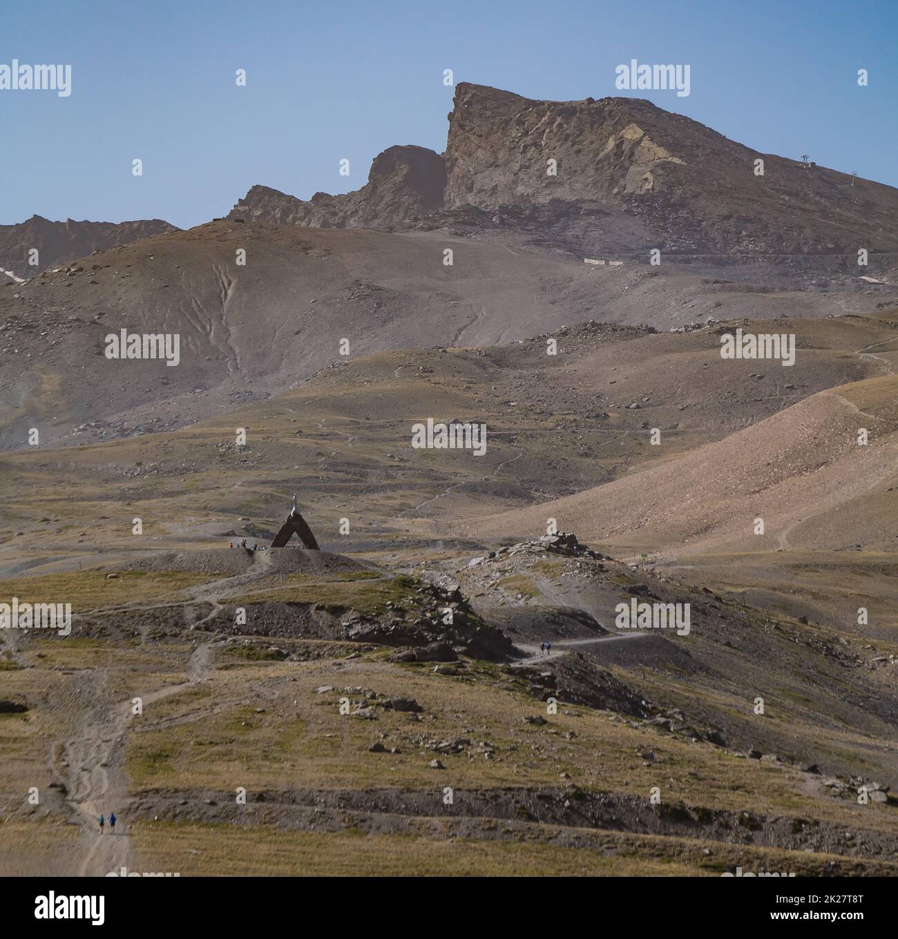 Veleta Summit et Virgen de las Nieves Banque D'Images