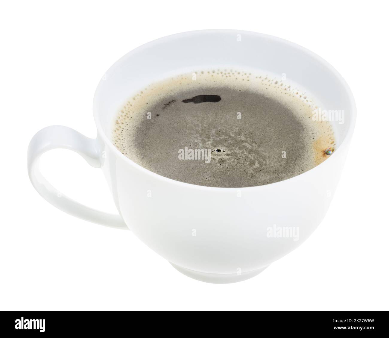 tasse blanche de thé de racine de chicorée isolée Banque D'Images