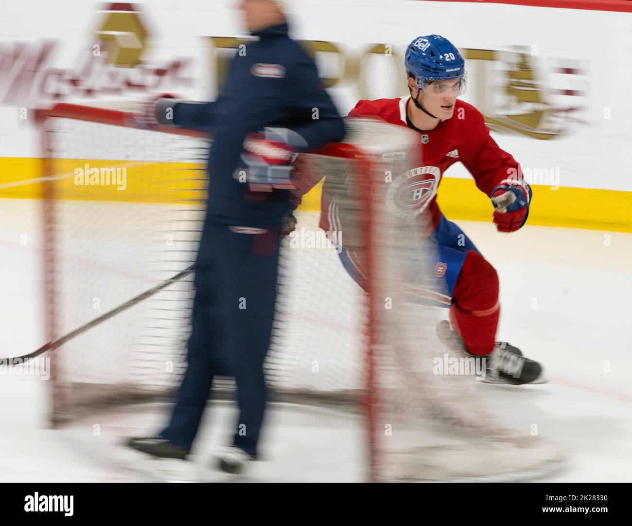 22 septembre 2022, Brossard, PQ, CANADA Juraj Slafkovsky fait un tour