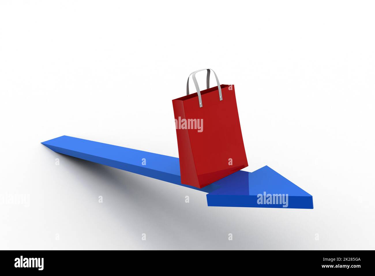 Sac d'achats sur la flèche Banque D'Images