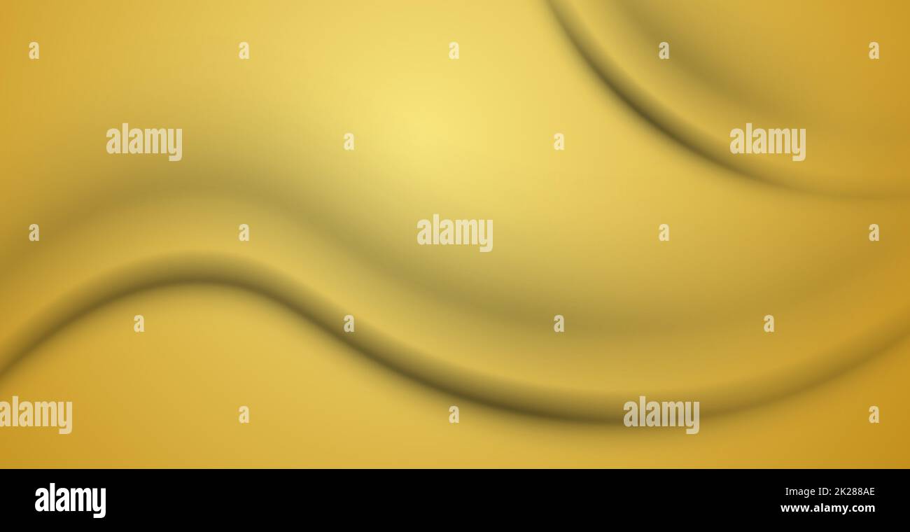 Texture d'arrière-plan jaune froissé réaliste, plis - vecteur Banque D'Images
