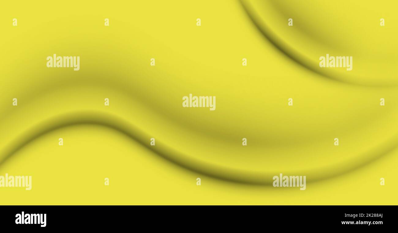 Texture d'arrière-plan jaune froissé réaliste, plis - vecteur Banque D'Images