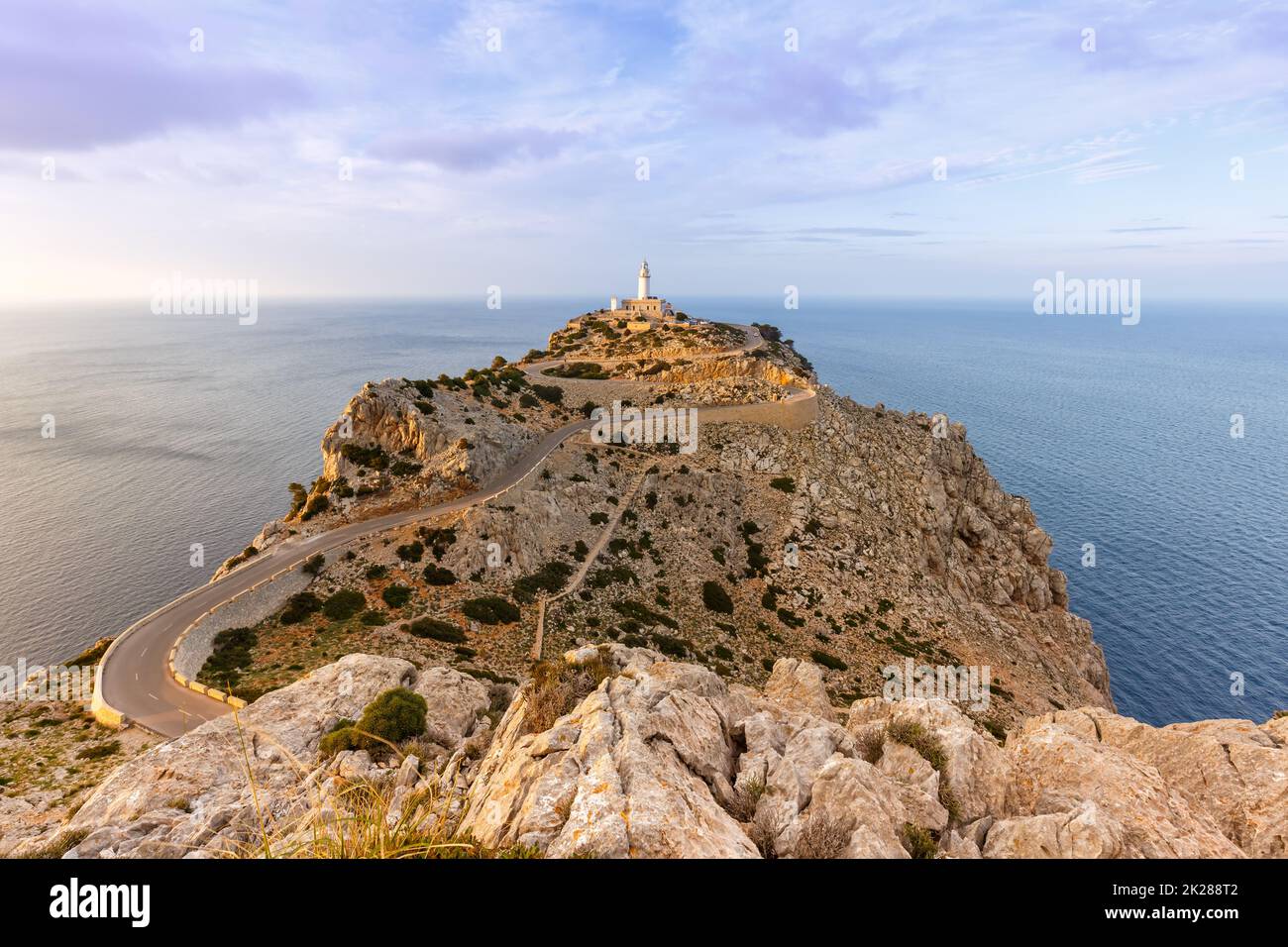 Phare Majorque Majorque Cap Formentor paysage nature Méditerranée Mer Espagne copyspace voyage Banque D'Images