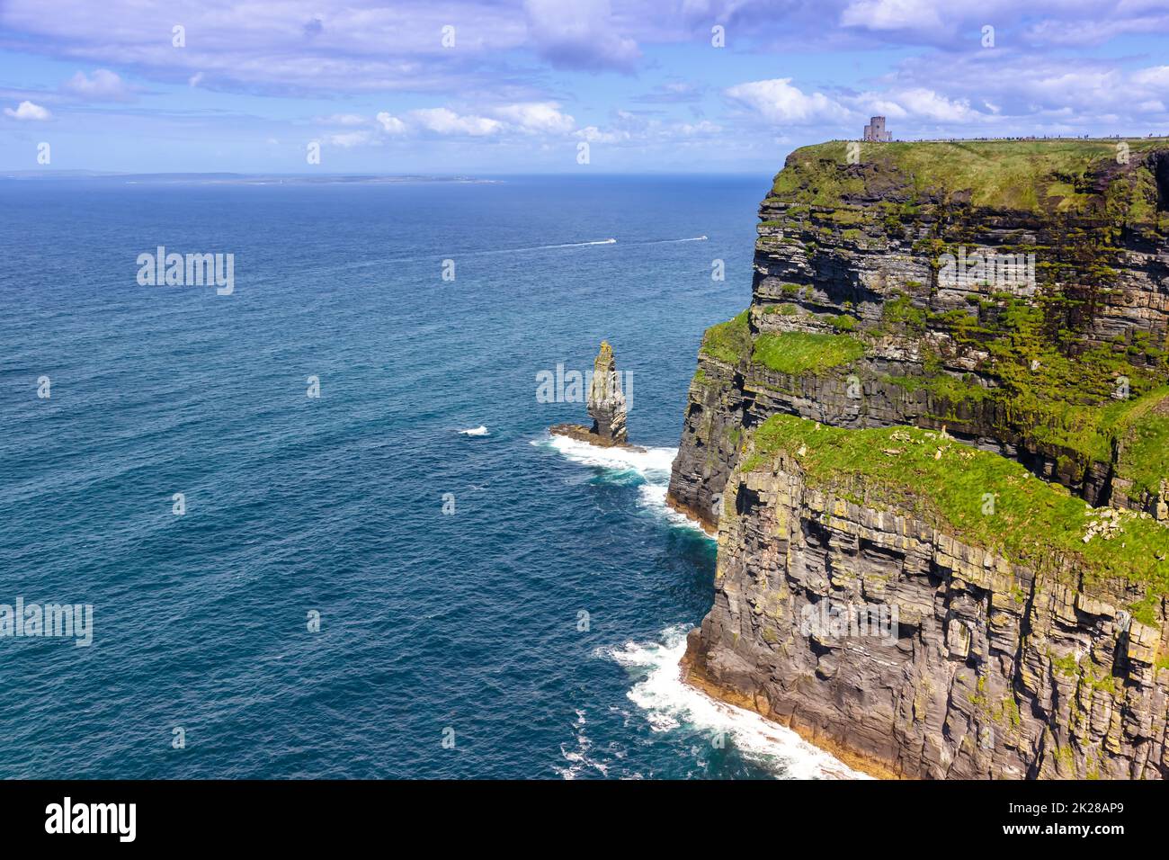 Irlande Cliffs de Moher Voyage voyager océan Atlantique tourisme de mer Banque D'Images