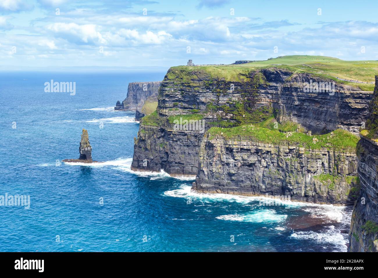 Falaises de Moher Irlande voyage voyager océan Atlantique mer Banque D'Images